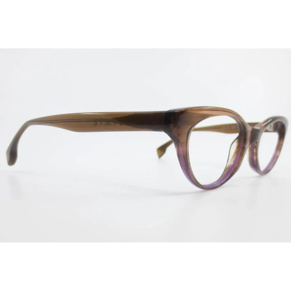 STATE Optical Co LaSalle Cat Eye Eyeglasses Hazel Lilac Brown Purple 49-18-140